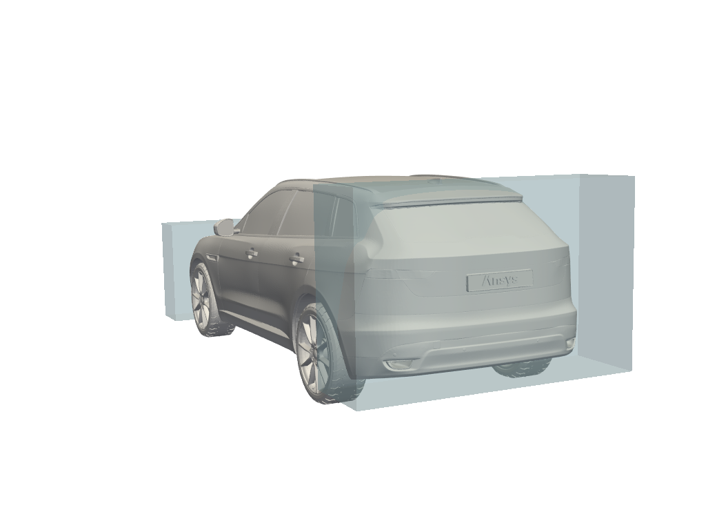 Bounding boxes of Ansys SUV (back view)
