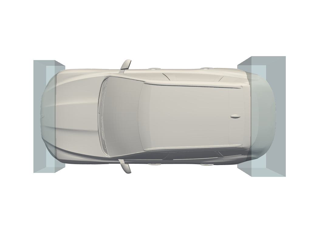 Bounding boxes of Ansys SUV (top view)